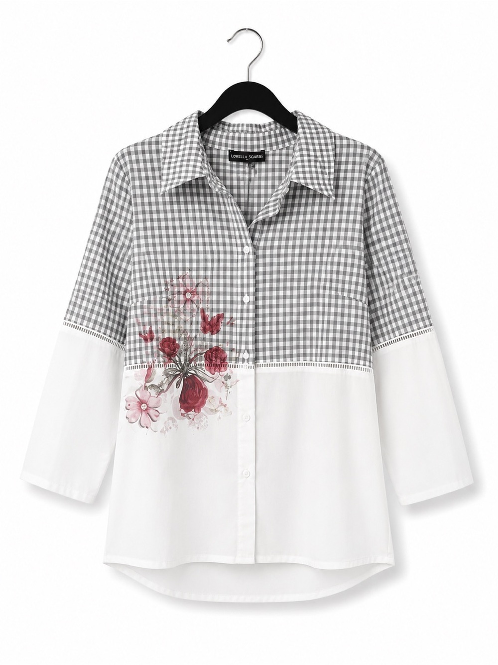 NWT Lorella Sgarbi gingham blouse
